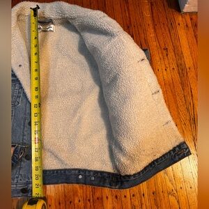 Reformation denim with Cream Sherpa lining Jacket